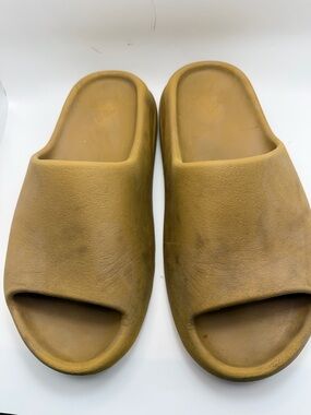 Yeezy Slide Sandals in Mustard Tan